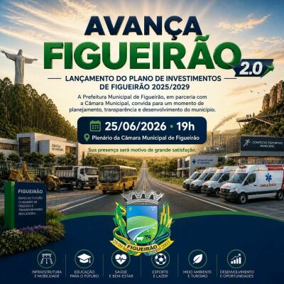 Imagem da notícia Prefeito Juvenal Consolaro convida população para lançamento do Avança Figueirão 2.0 nesta quinta-feira